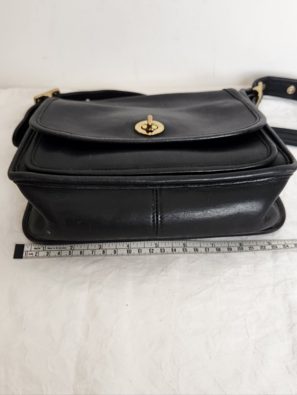 Vintage Black Leather Coach Purse - Picture 8 of 16
